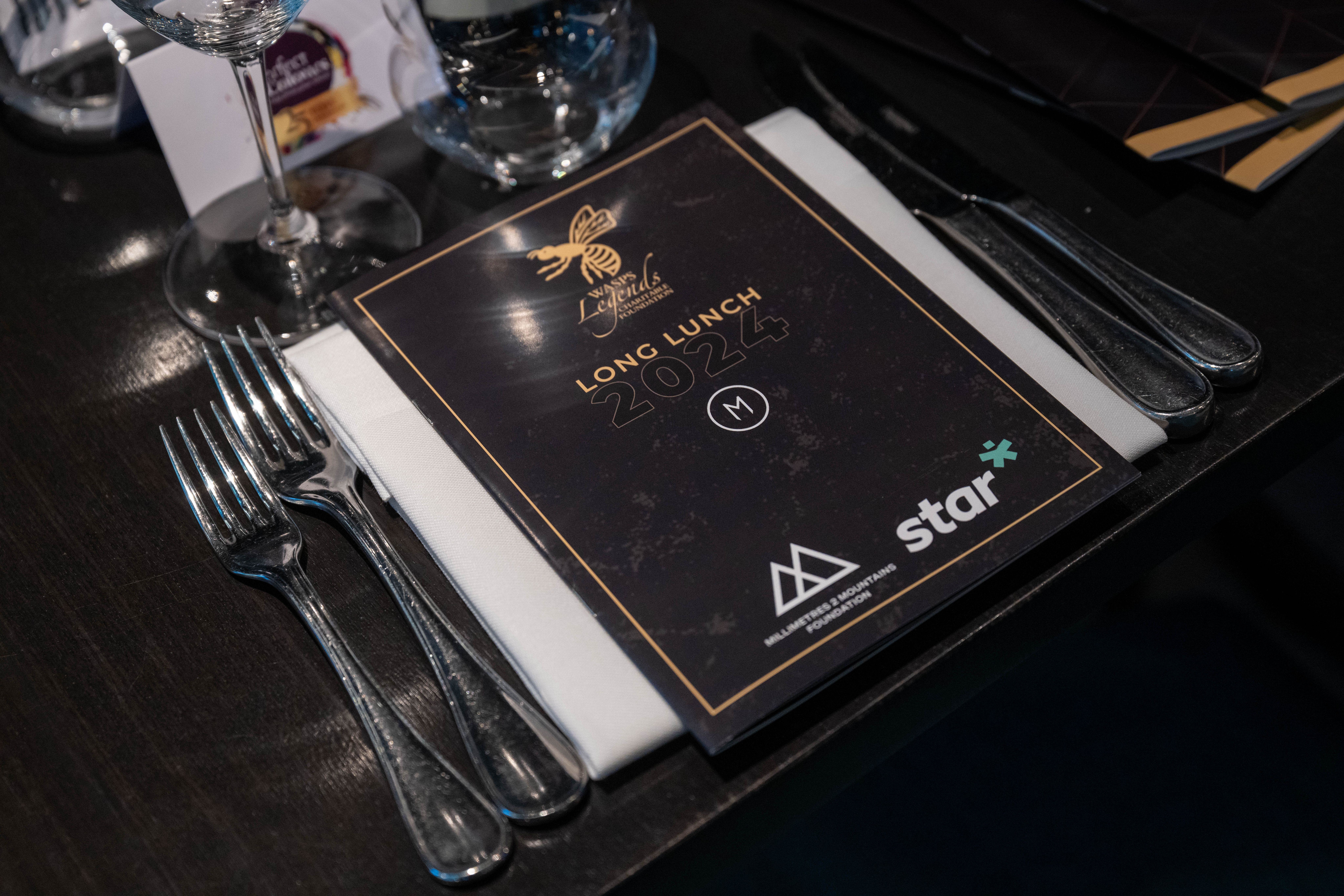 Brochure for the Wasps Legends Long Lunch 2024