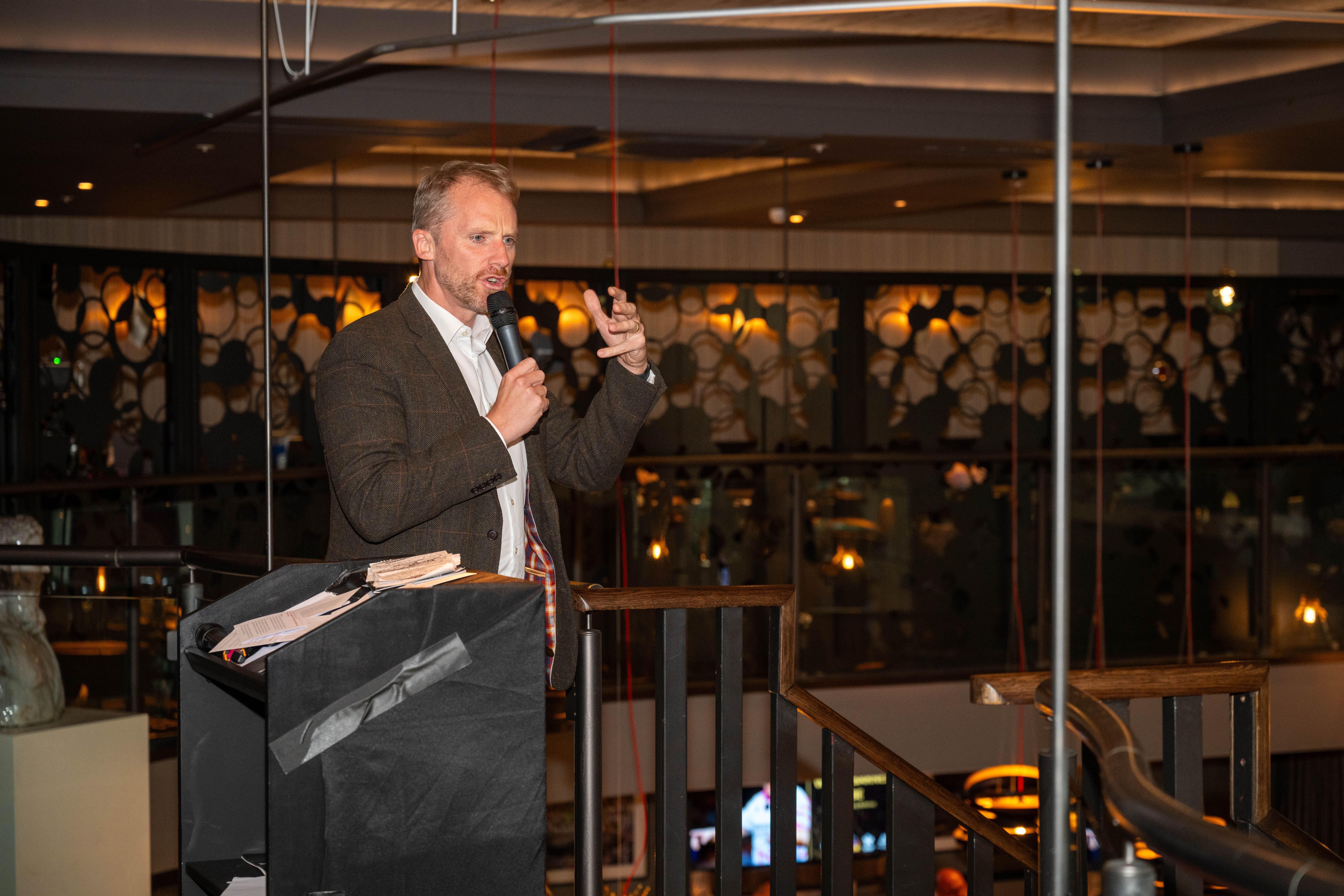 Wayne Barnes at the Wasps Legends Long Lunch 2024