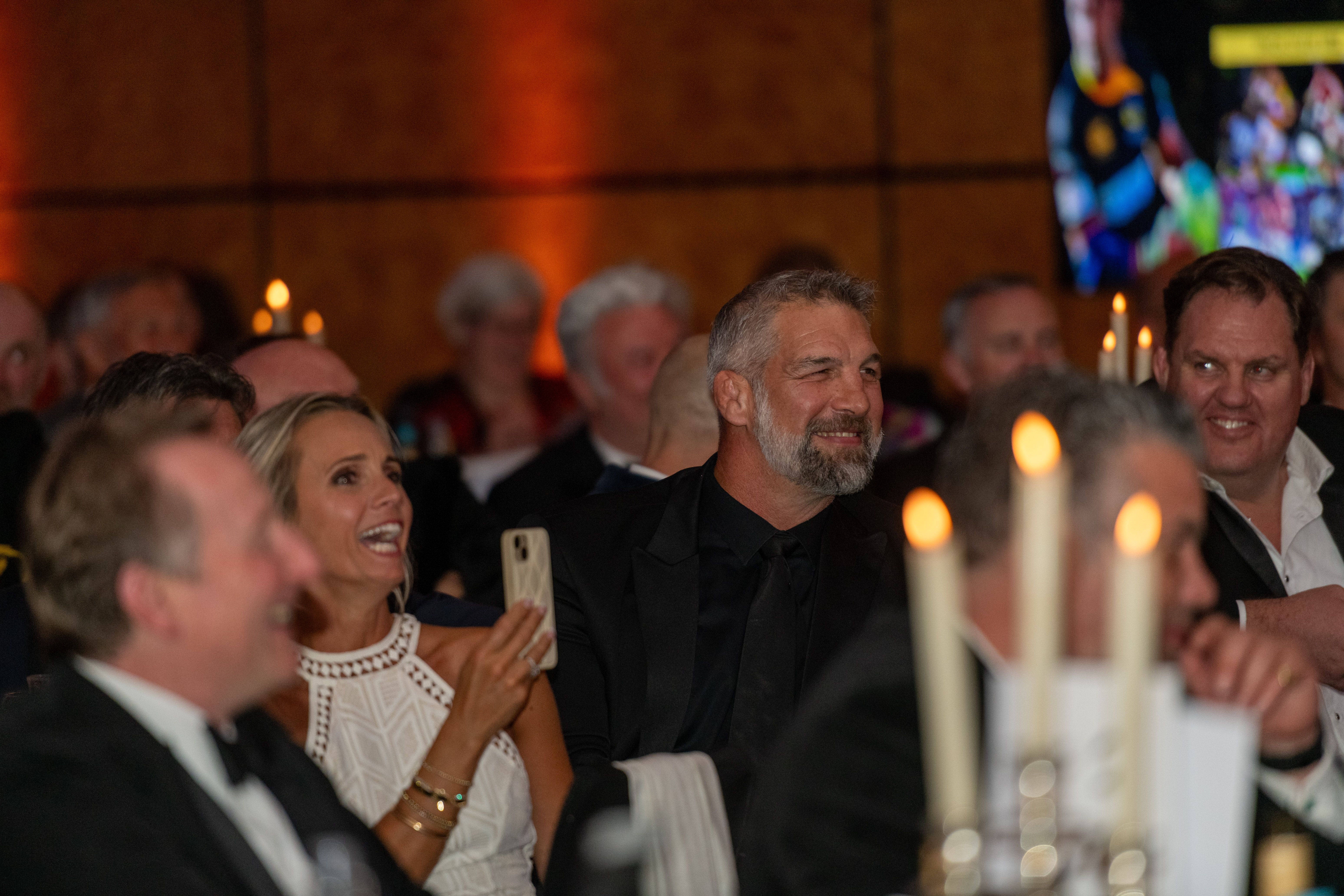 Simon Shaw MBE smiling at the Wasps Legends Hall of Fame Dinner 2024