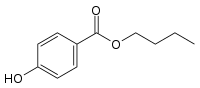 Chemical structure of Butylparaben