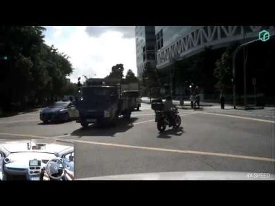 Test-driving robo-cars in Singapore.