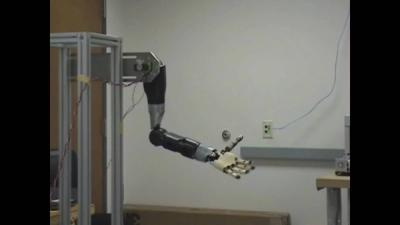 Early lab tests with the prototype arm.