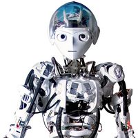 A humanoid robot with a system of artificial muscles, tendons and joints.