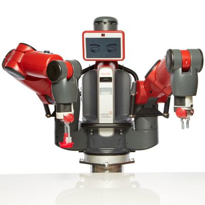 Rodney Brooks explains the main differences between a traditional industrial robot and his robot Baxter.