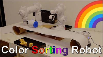 A color-sorting Fable robot.