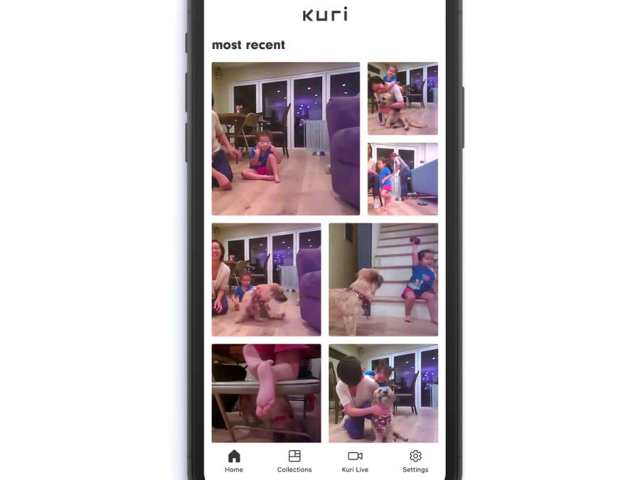 Scenes from videos are seen on a phone app.