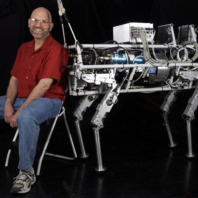 Marc Raibert, founder and CEO of Boston Dynamics, explains the origins of the BigDog project and reveals where the name BigDog came from.