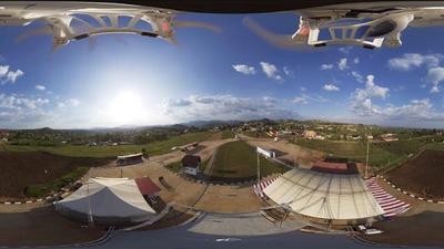 Zipline landing 360-degree video.