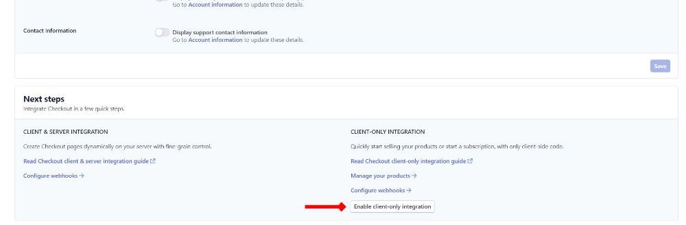 Enable Client Integration