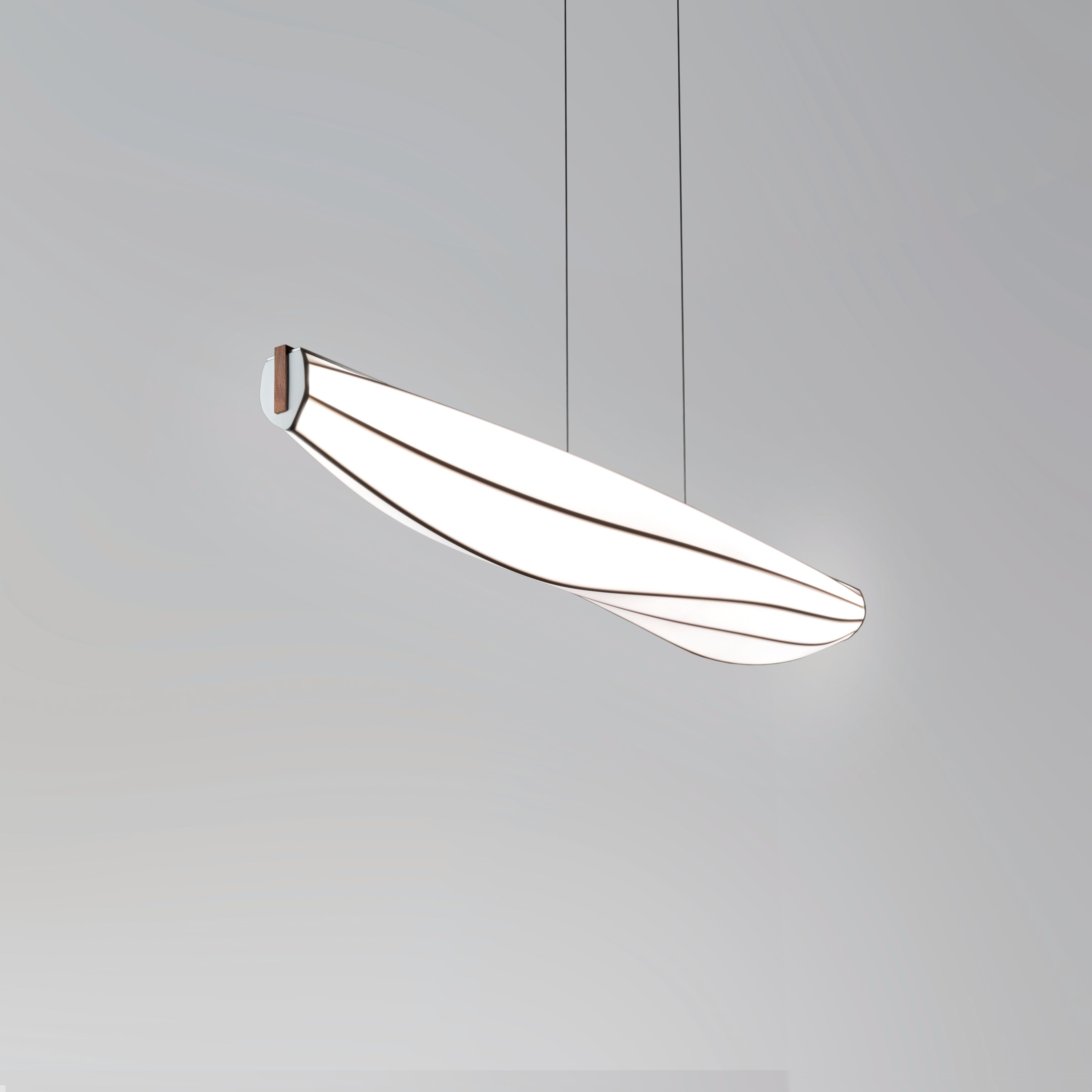 Above 90 represents Cerno's Lenis Pendant. Design Inspired by the construction of boats, this is a timeless, beautiful fixture.