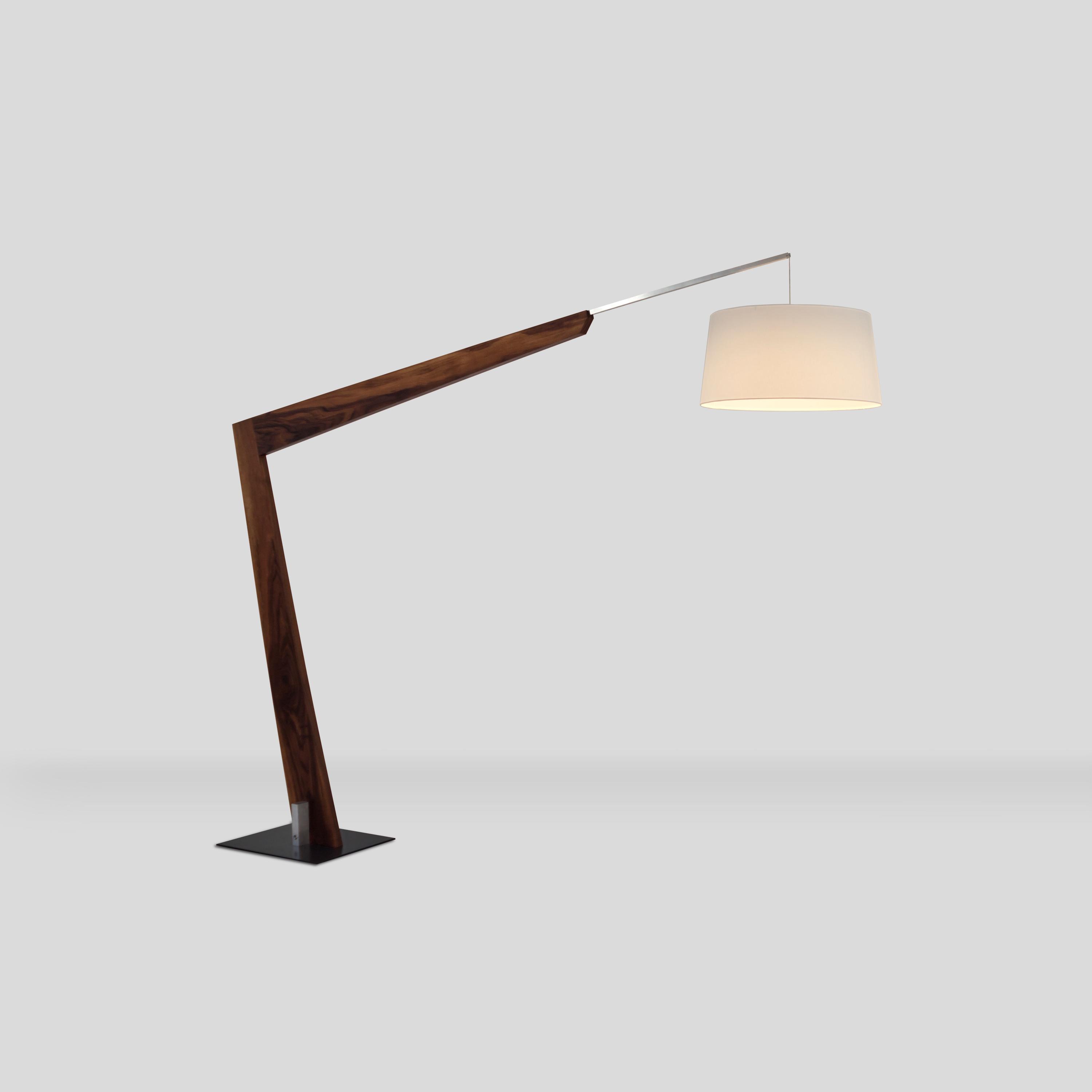 Above 90 represents Cerno's Valeo Floor Lamp designed by Nick Sheridan. The adjustability in the reach and the height of the shade make it possible to custom fit the piece to its surroundings - an important characteristic for such a large piece. This is 