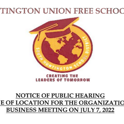 Notice of Public Hearing - July 7, 2022