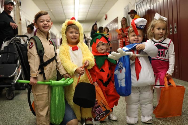 Trick-or-treaters at Safe Halloween 2022