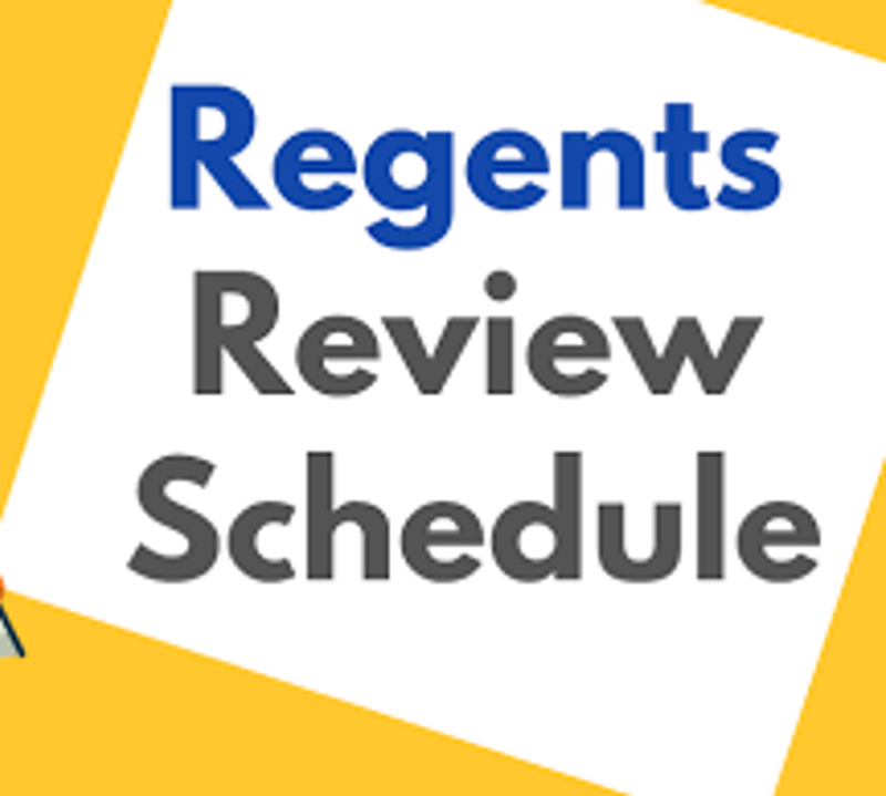 Regents Review Schedule