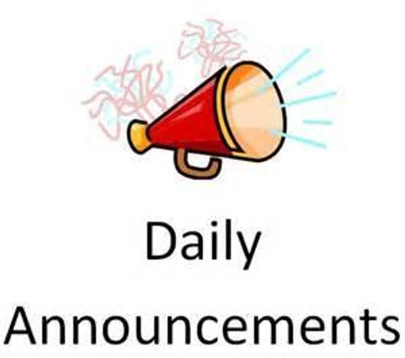 Stimson's Daily Announcements