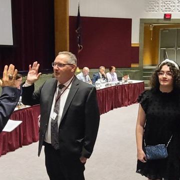 Summer BOE Meeting Welcomes Board Members, Recognizes Athletes