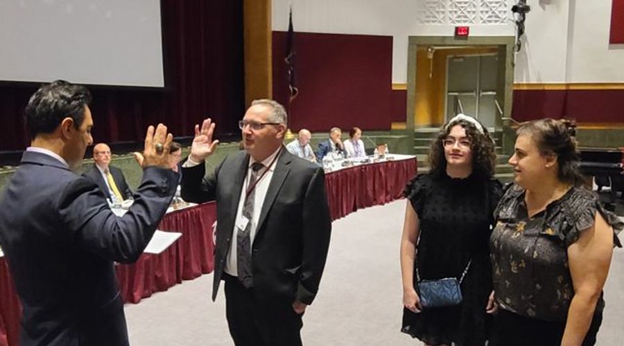 Summer BOE Meeting Welcomes Board Members, Recognizes Athletes