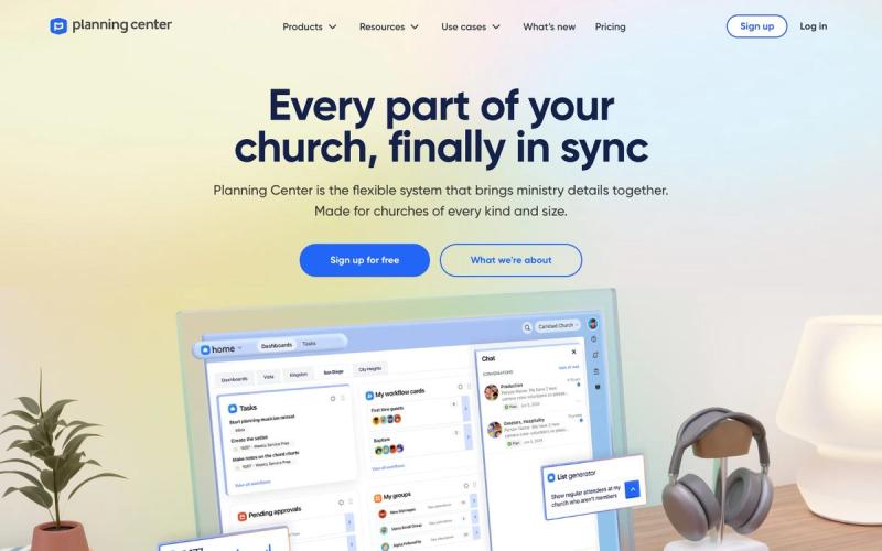 Planning Center website homepage