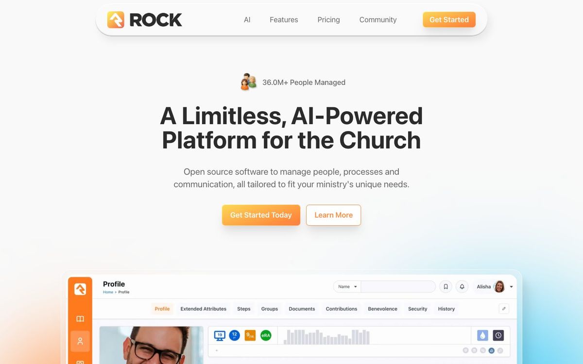 Rock RMS website homepage