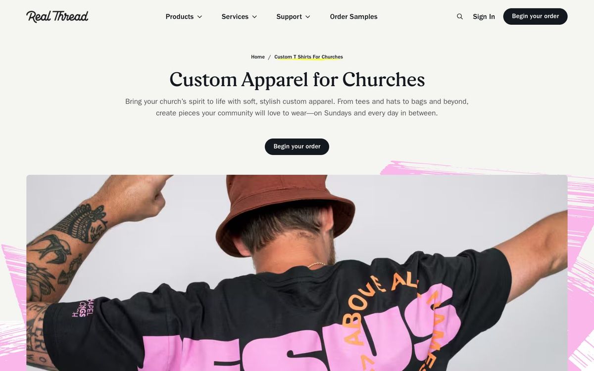 Real Thread website homepage