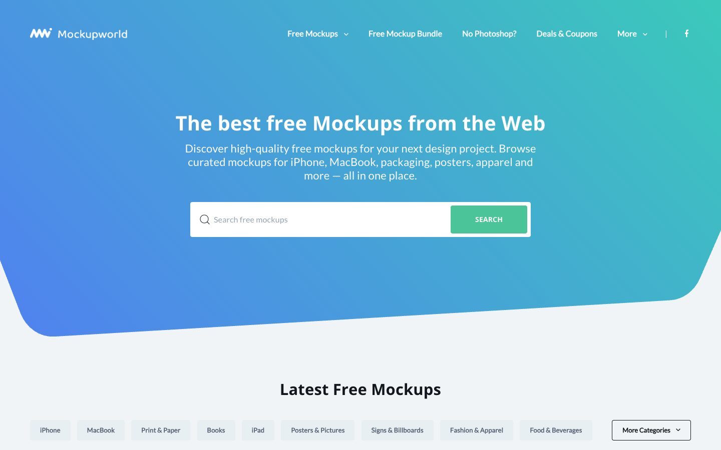 Mockup World website homepage