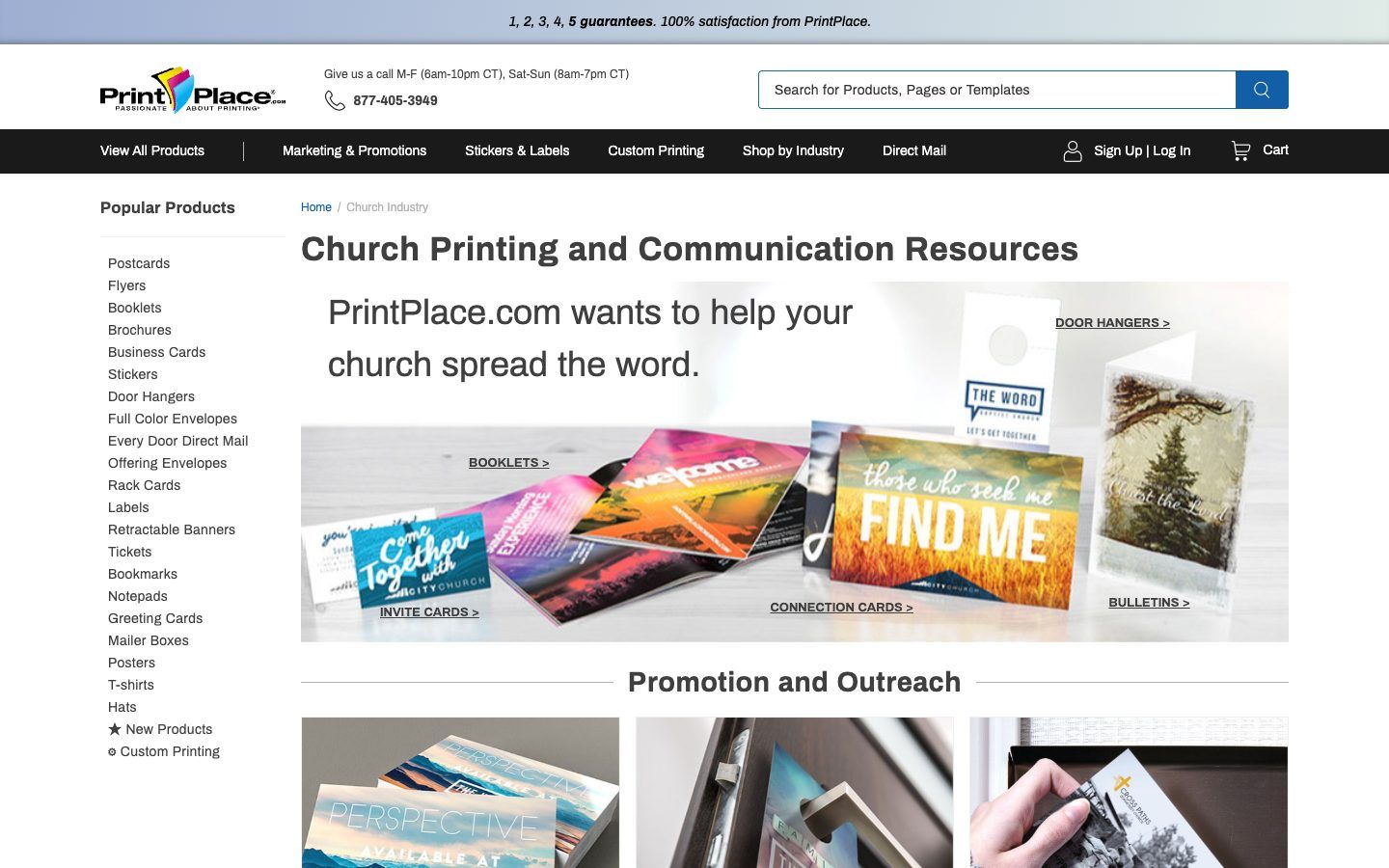 Print Place website homepage