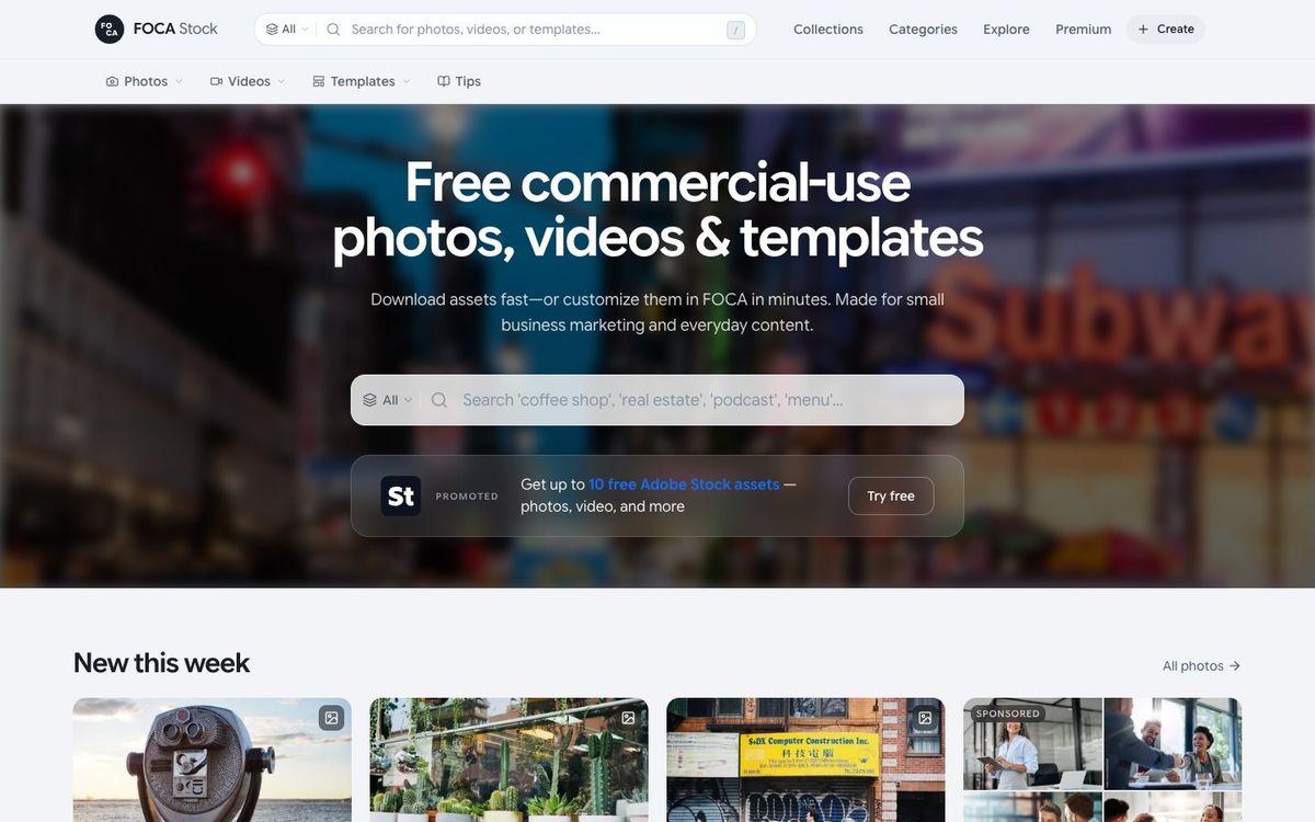 FOCA website homepage