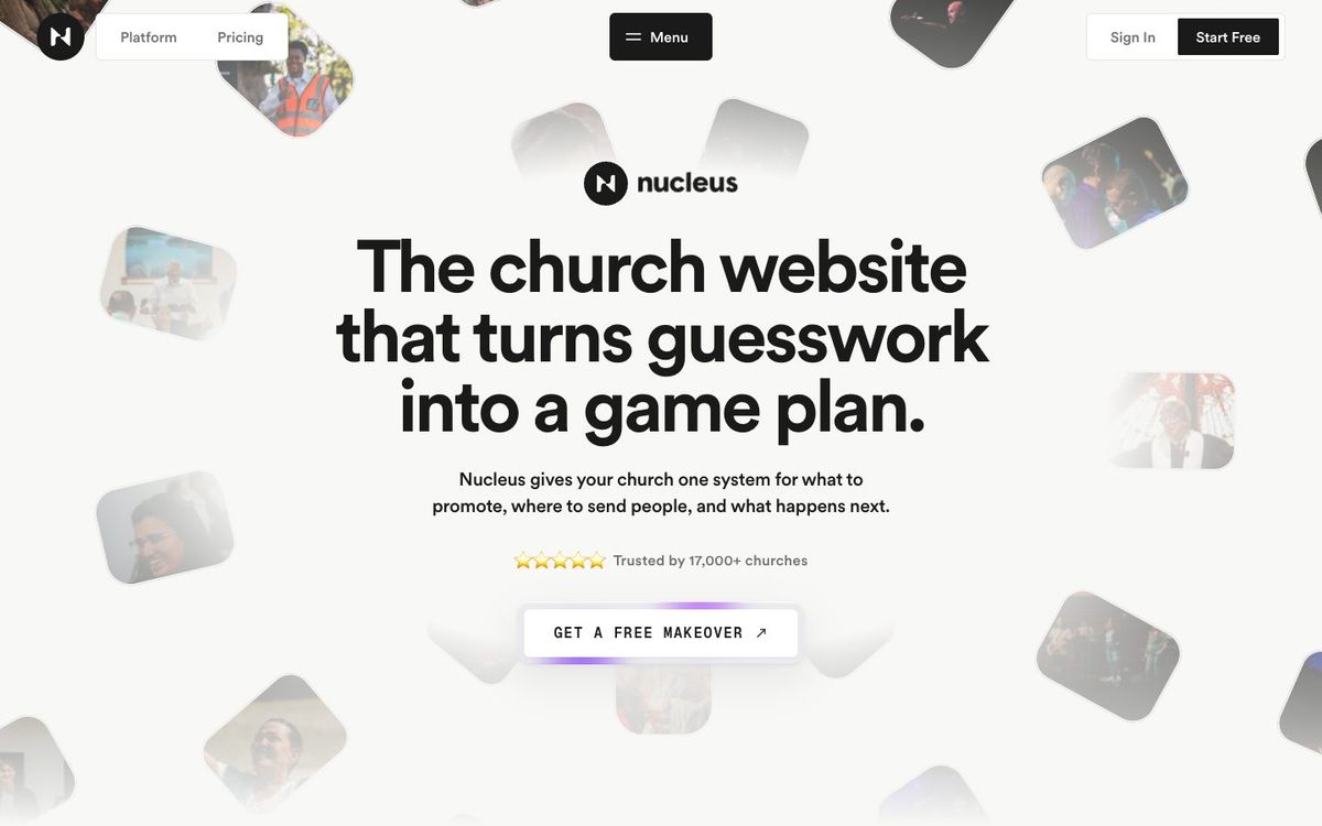 Nucleus website homepage