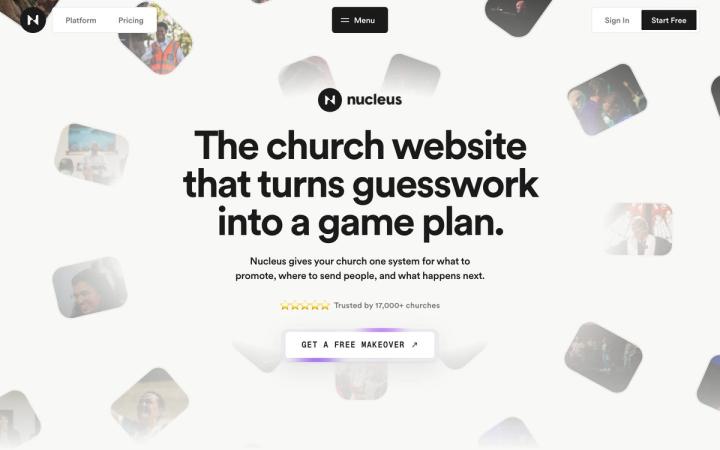 Nucleus website homepage