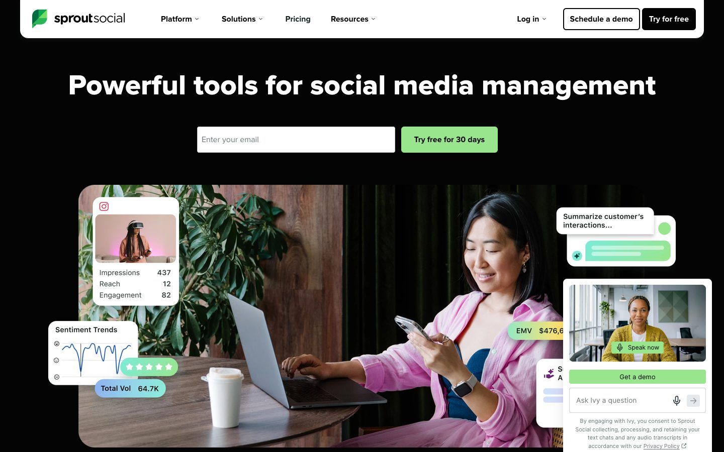 Sprout Social website homepage