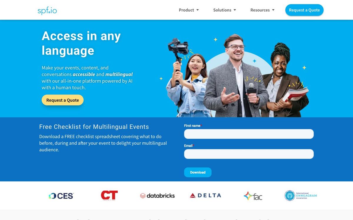 spf.io website homepage