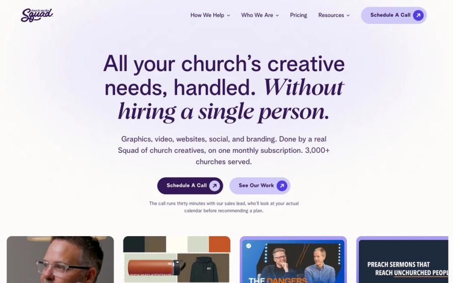 Church Media Squad website homepage