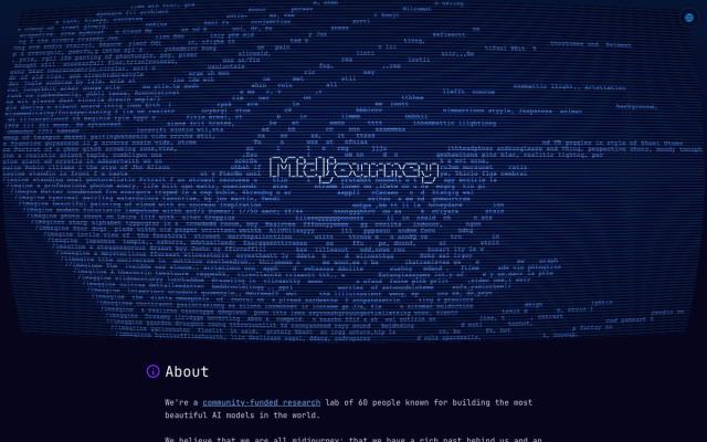 Midjourney website homepage