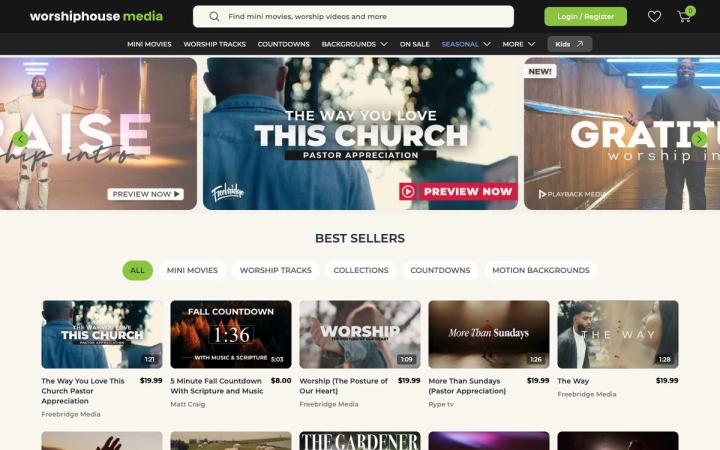 WorshipHouse Media website homepage