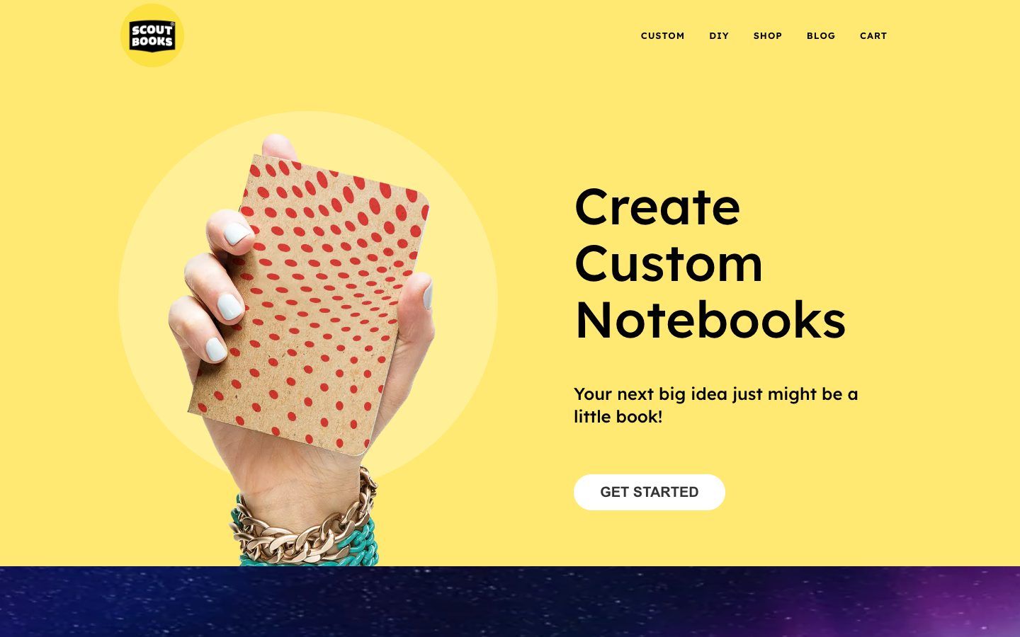 Scout Books website homepage