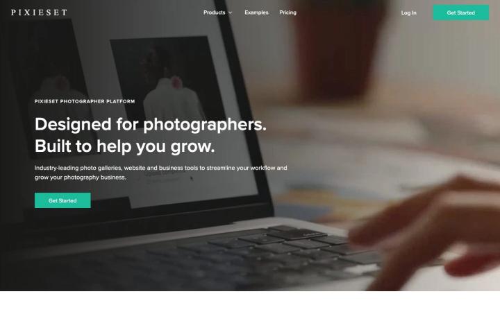 Pixieset website homepage