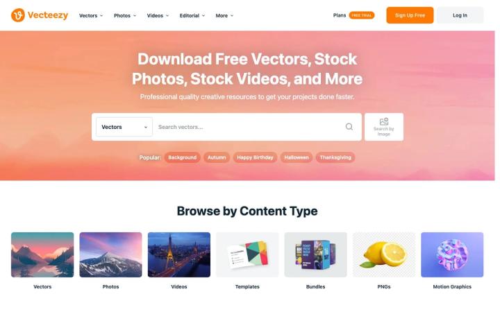 Vecteezy website homepage