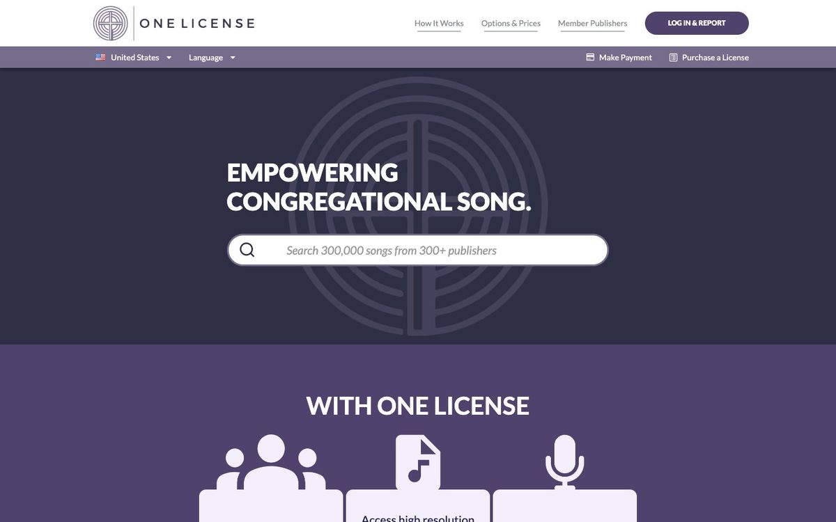 OneLicense website homepage