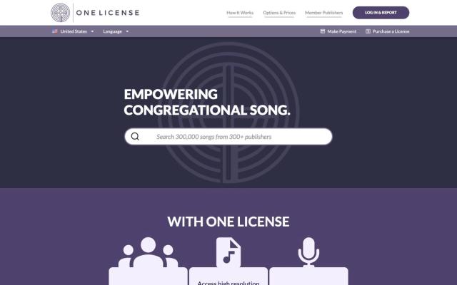 OneLicense website homepage