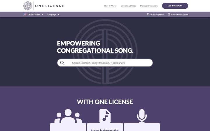 OneLicense website homepage