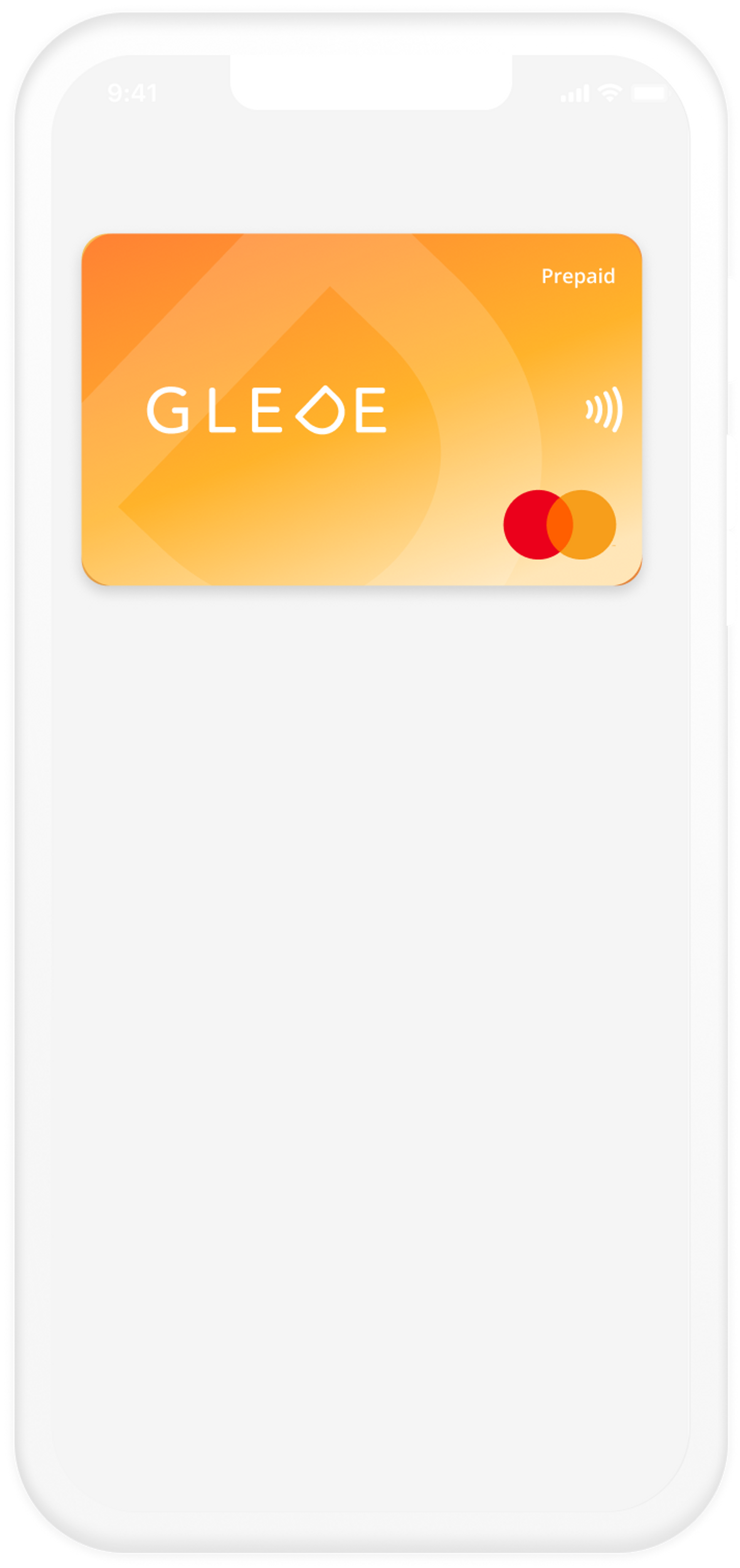 Glede Card on mobile screen