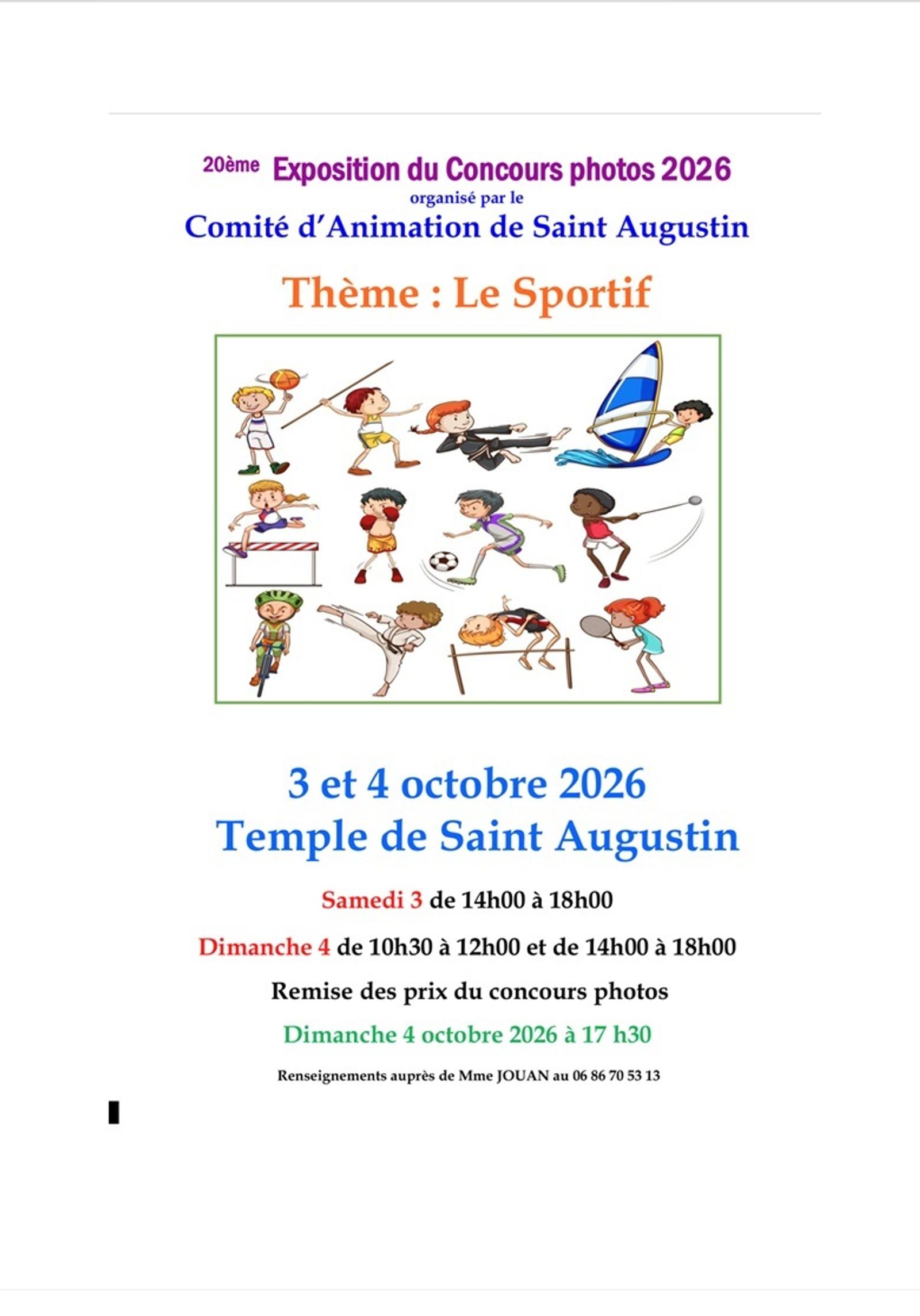 Bientôt le concours de Saint-Augustin : "le sportif"