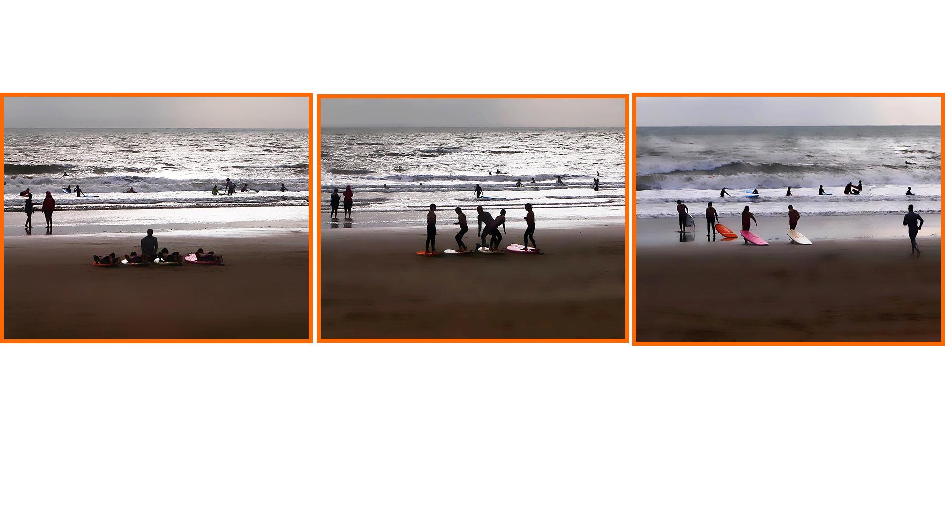 Leçon de surf 