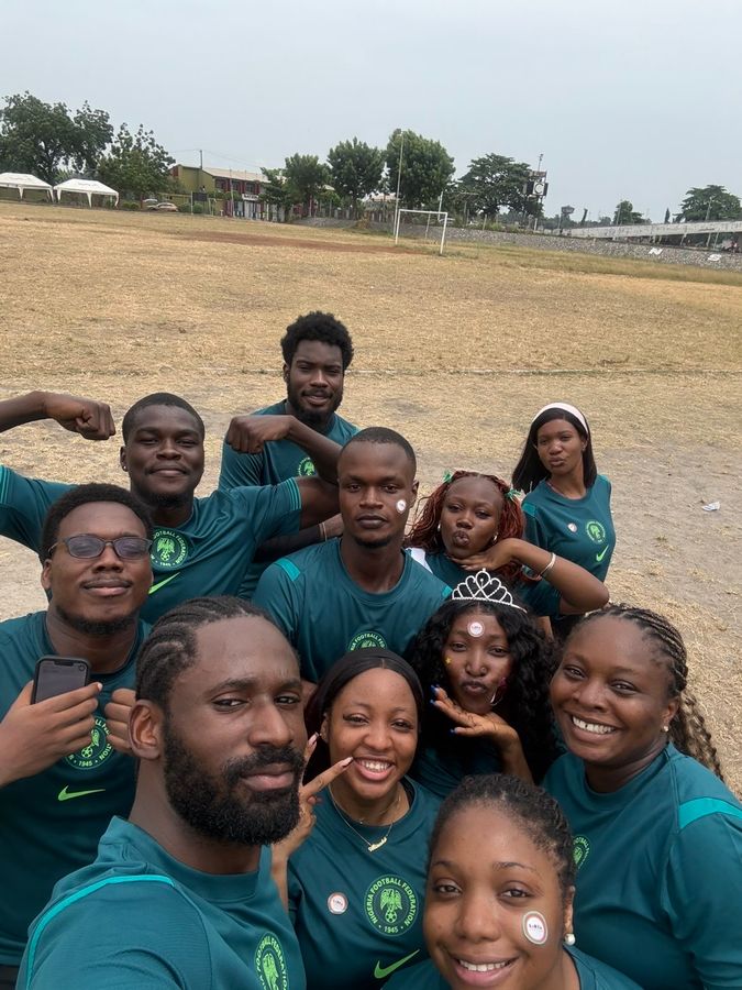 Ebubechukwu with his green house members at the last lauralympics