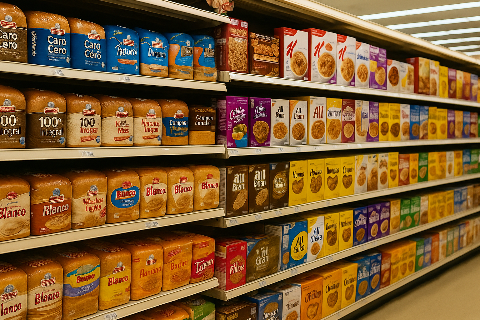 Opciones de pan y cereal para diabetes tipo 2