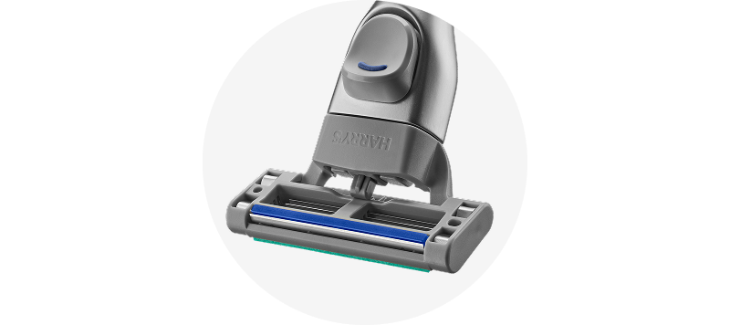 Close up of Advanced Pivoting System on Harry's Plus razor cartridge