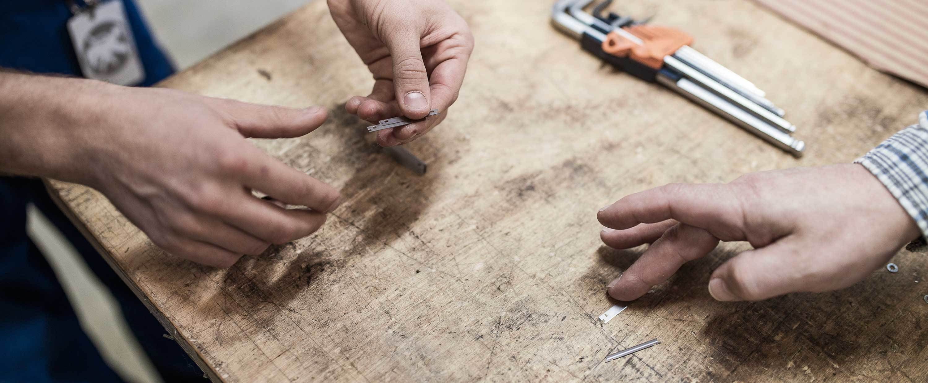 Blade Closeup in Factory