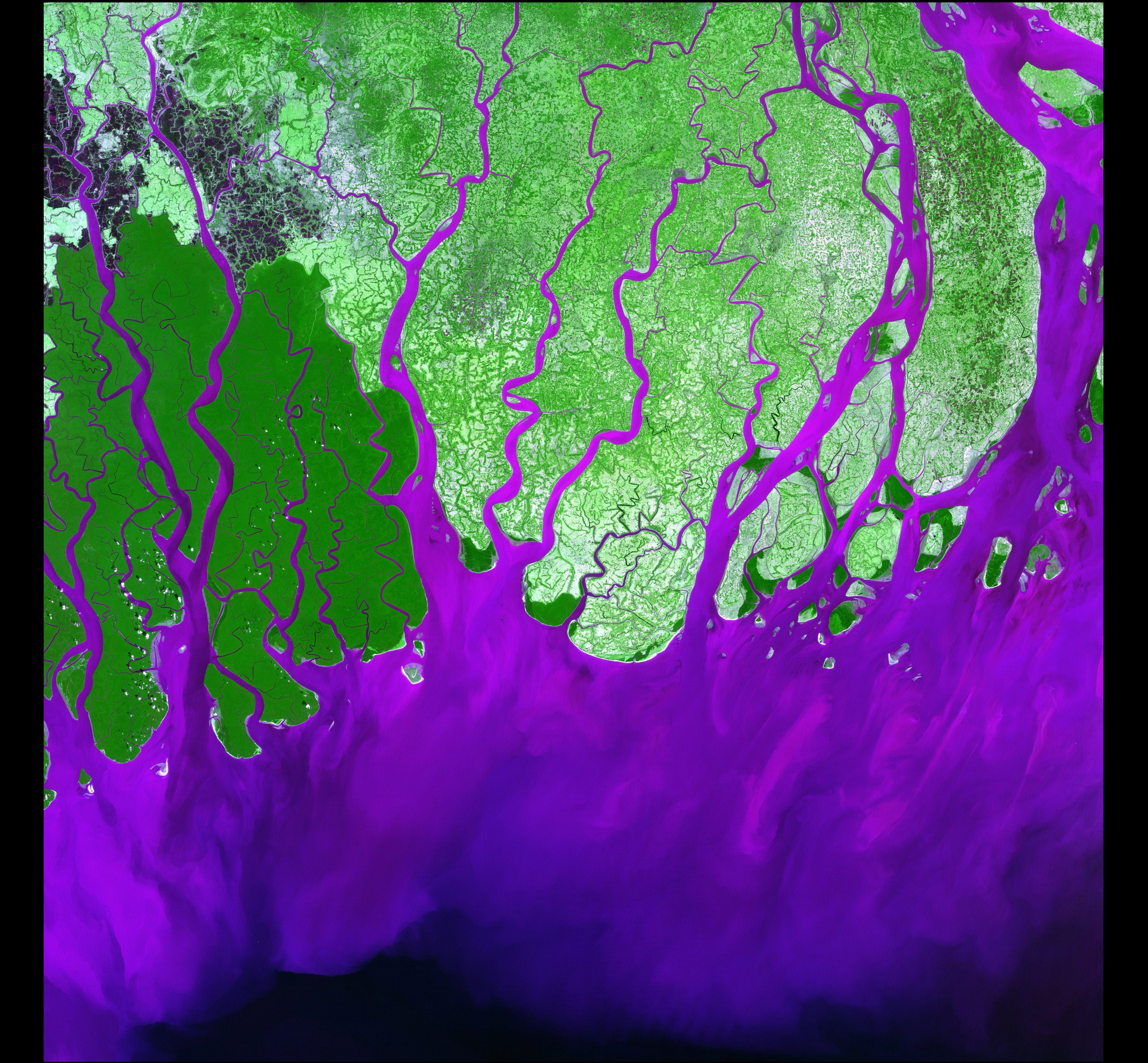 Ganges River Delta — Bangladesh — Landsat 7