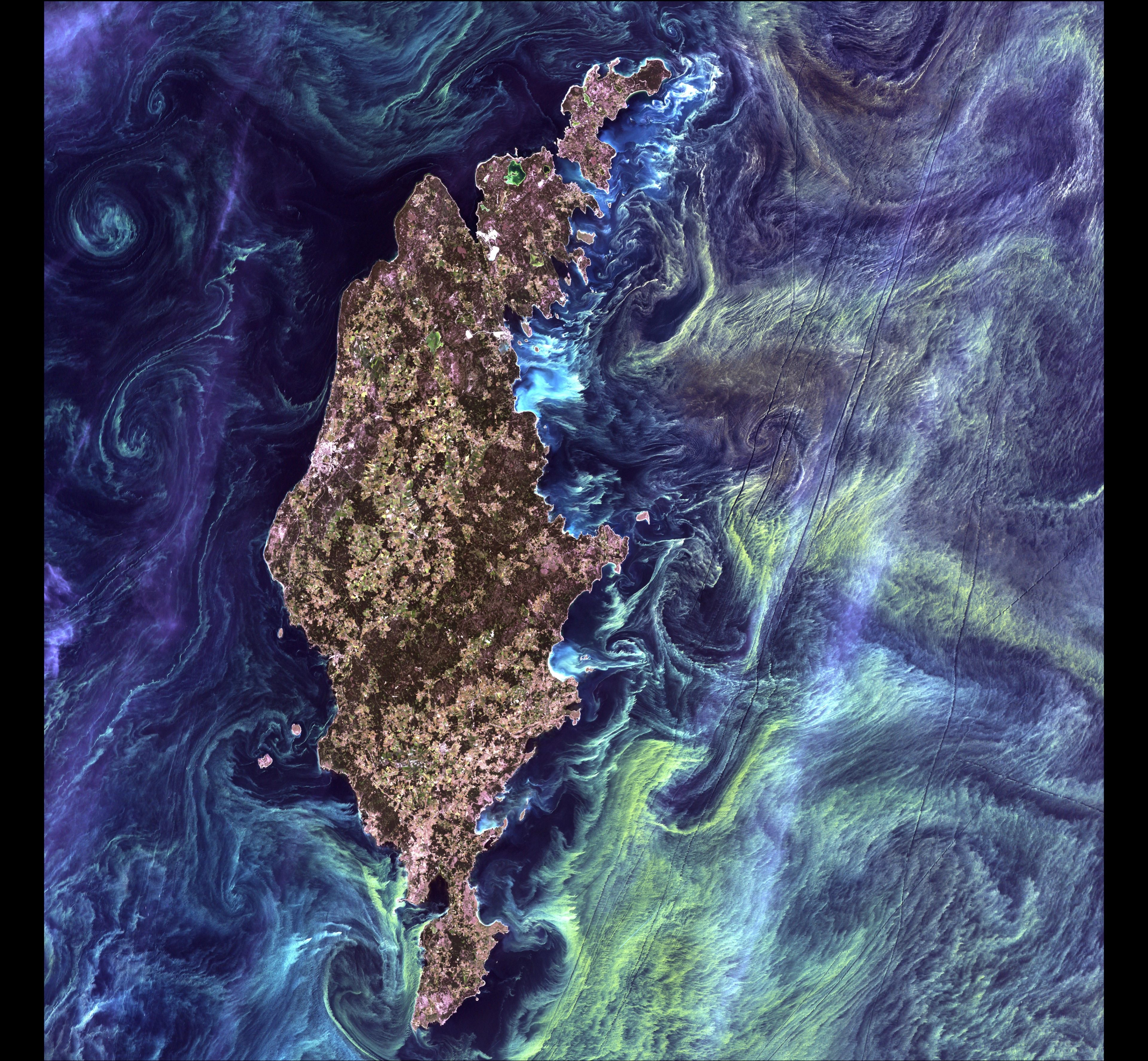 Van Gogh from Space — Sweden — Landsat 7