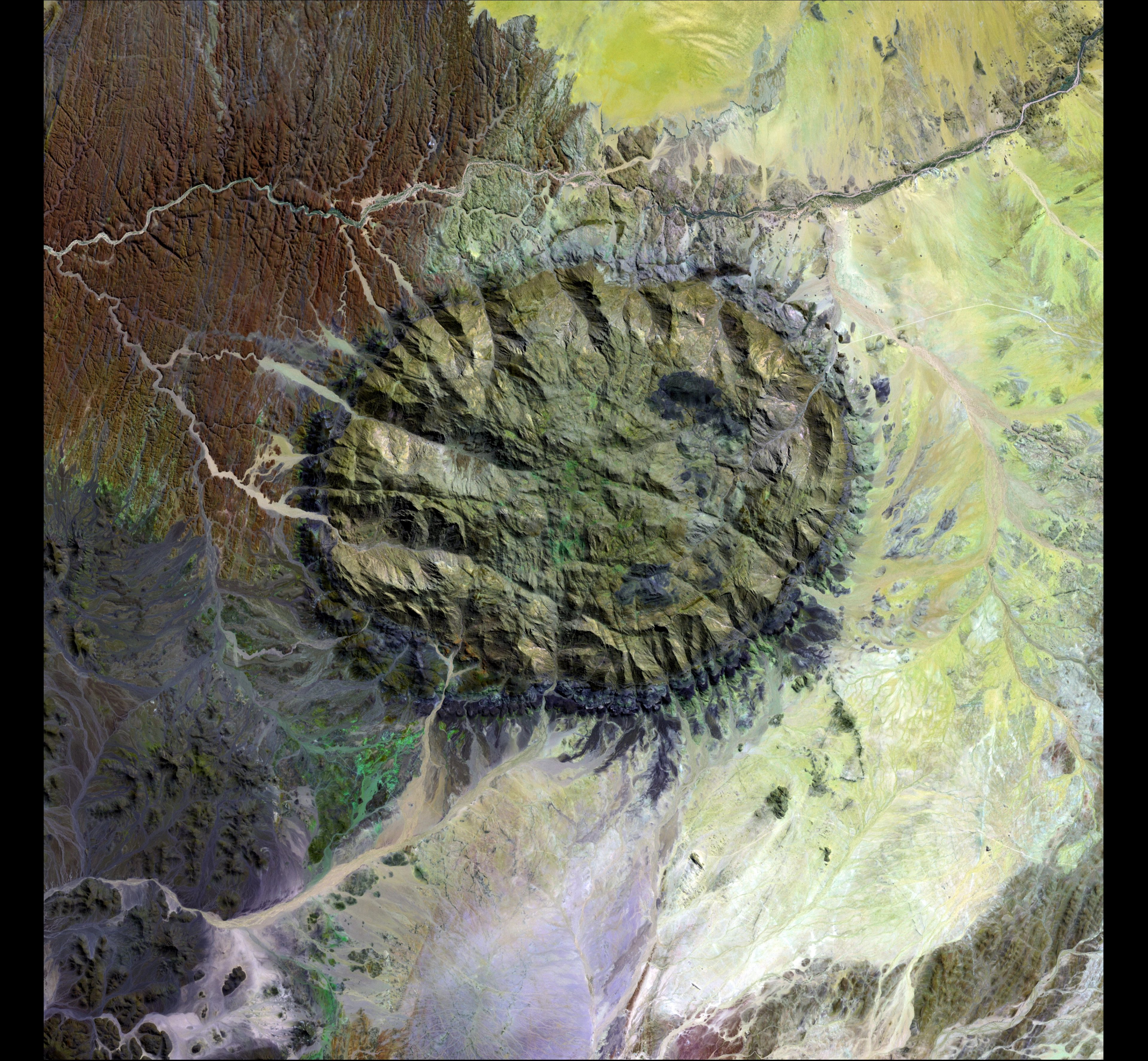 Brandberg Massif — Namibia — Landsat 7
